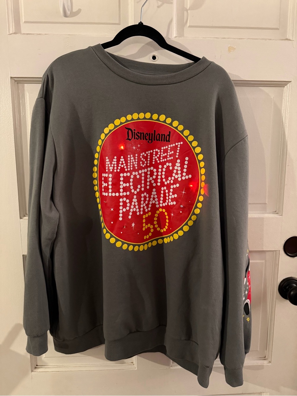 Gently Used Disney Gray Pullover with Red and Yellow Parade Graphic - unisex XXL